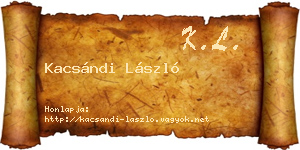 Kacsándi László névjegykártya